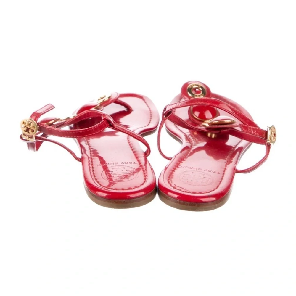 Tory Burch Red Strappy Sandals - Picture 3 of 5